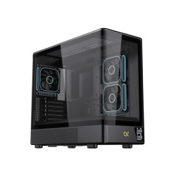 Vỏ Case Xigmatek MOON ML DGT 3AF Black - EN19856 (m-ATX, Kính cong, Sẵn 3 Fan ARGB, Max 9 Fan, Rad 360)