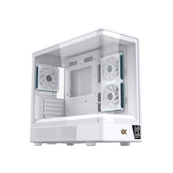 Vỏ Case Xigmatek MOON ML DGT 3AF Arctic (White) - EN19863 (m-ATX, Kính cong, Sẵn 3 Fan ARGB, Max 9 Fan, Rad 360)