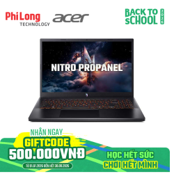 Laptop Acer Gaming Nitro ProPanel ANV15-42-R5EF (AMD Ryzen 5 7640HS, RAM 16GB, SSD 512GB, RTX 4050 6GB, Màn Hình 15.6 inch FHD, IPS, 180Hz, Windows 11)  