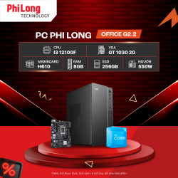 PC Phi Long Office G2.2 - i3 12100F / GT 1030 2G / RAM 8GB / SSD 256GB