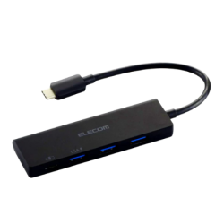 HUB USB TYPE C TO 1 PORT USB-C + 3 USB 3.2 ELECOM U3HC-H040PBK (5Gbps)