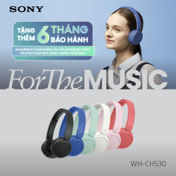 Tai Nghe Chụp Tai Không Dây SONY WH-CH530 Màu Trắng (Bluetooth 6.0, Thời Lượng Pin Lên Đến 55 Giờ)