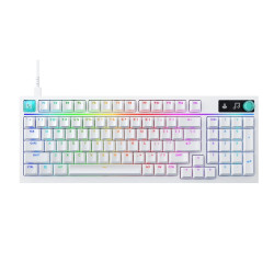Bàn Phím Cơ Gaming Logitech G316 X 98 White (USB-C, 8 kHz, Màn LED Dot-Matrix, Gasket mount, Hot-swap, Tactile switch, LIGHTSYNC RGB)