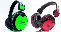 Tai nghe Tako Robot Gaming GT03 dây dẻo chống xoắn (Đỏ/ Xanh)