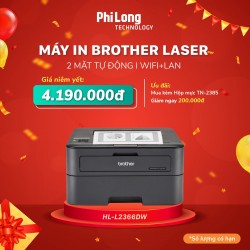 Máy in Laser BROTHER HL-L2366DW, in hai mặt tự động, in không dây wifi, in mạng Lan, rất thuận tiện cho giáo viên in giáo án, in sách