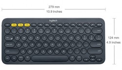 Bàn phím không dây Logitech K380 màu xám (kết nối bluetooth, sử dụng đồng thời 3 thiết bị)