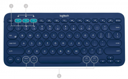 Bàn Phím không dây Bluetooth Logitech K380 (sử dụng đồng thời 3 thiết bị)
