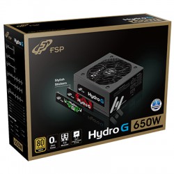 Bộ nguồn máy tính cao cấp FSP HYDRO G650W. fan 12cm. black