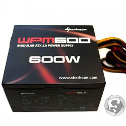 Bộ nguồn máy tính cao cấp Sharkoon WPM 600w - fan 14cm - black. 80 plus bronze