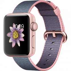 APPLW WATCH SERIES 2 38MM ROSE GOLD WITH LIGHT PINK/MIDNIGHT BLUE(NK)