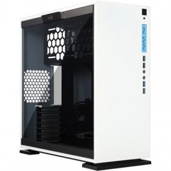CASE INWIN 303 WHITE TEMPERED GLASS MID TOWER