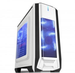 CASE ATX SAMA JAVAN 04 WHITE (1 FAN BLUE LED)