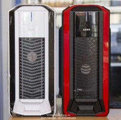 CASE ATX SAMA JAVAN 04 BLACK RED (1 FAN RED LED)
