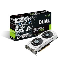 VGA CARD ASUS DUAL GTX1070 08G 8GB 256BIT 2 FAN WHITE