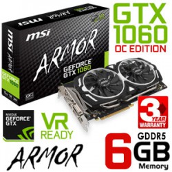 VGA CARD MSI GTX1060 6GB ARMOR OCV1 DDR5 192BIT 2 FAN