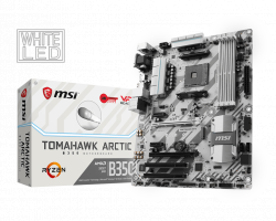 MAINBOARD MSI B350 TOMAHAWK ARTIC. AMD RYZEN AM4. DDR4X4. HDMI/DVI/DSUB