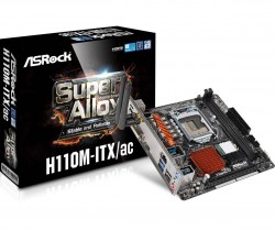 MAINBOARD ASROCK H110M-ITX/AC. LGA1151. DDR4x2. WIFI AC