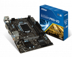 MAINBOARD MSI B250M PRO VD. S-V-L. LGA 1151. KABYLAKE. DDR4x2.DSUB/DVI