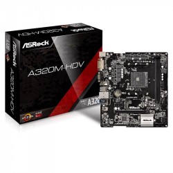 MAINBOARD ASROCK A320M-HDV. AMD AM4. DDR4X2. HDMI/DVI/DSUB