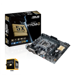 MAINBOARD ASUS H110MD. LGA1151. SKYLAKE. DDR4x2.HDMI/DVI/DSUB/COM