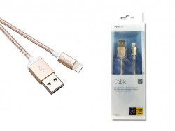 CABLE LIGHTNING PISEN AL06-1000 DOUBLE SIDED USB 1 MET (cáp bọc vải dù)