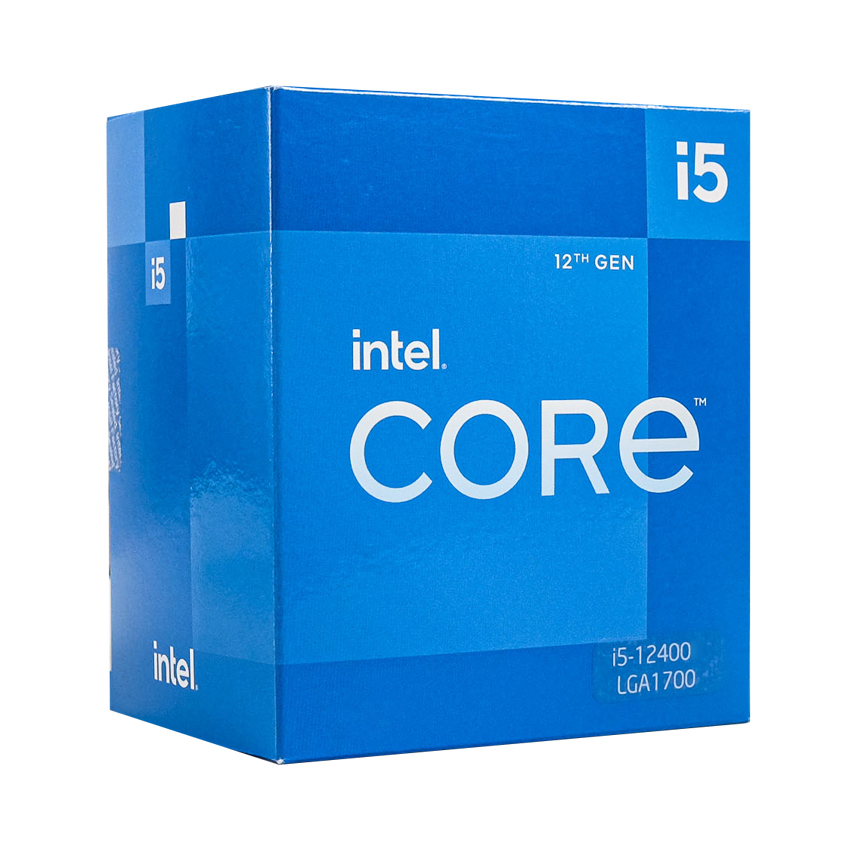 CPU INTEL CORE I5-12400 (SOCKET LGA 1700, UPTO 4.4GHZ, 6 NHÂN 12 LUỒNG, 18MB CACHE, 65W)