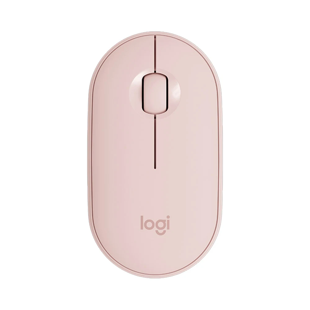 Chuột không dây Bluetooth Logitech Pebble M350, hạn chế tiếng ồn khi sử dụng, Màu Hồng