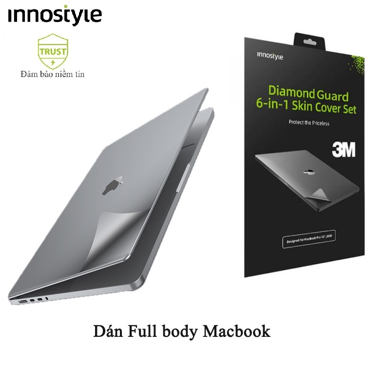 BỘ DÁN 3M 6IN1 INNOSTYLE DIAMOND GUARD MACBOOK AIR 13INCH 2020 GRAY (ISCS2337GY)