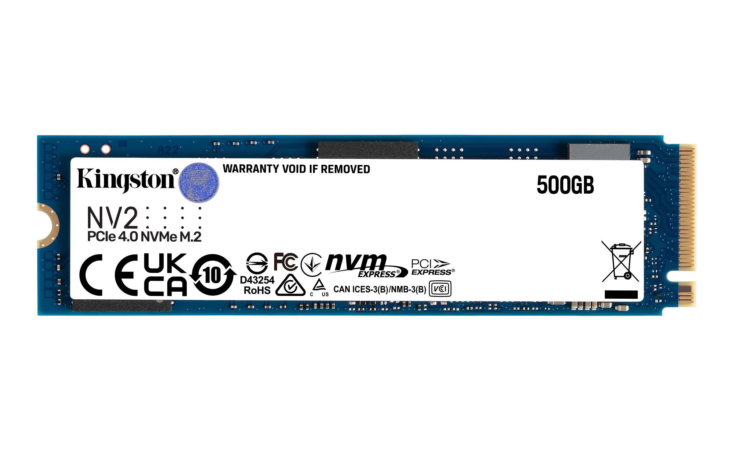 SSD KINGSTON 500GB NV2 M.2 2280 NVME PCIE GEN 4.0 X 4 ( SNV2S/500G)