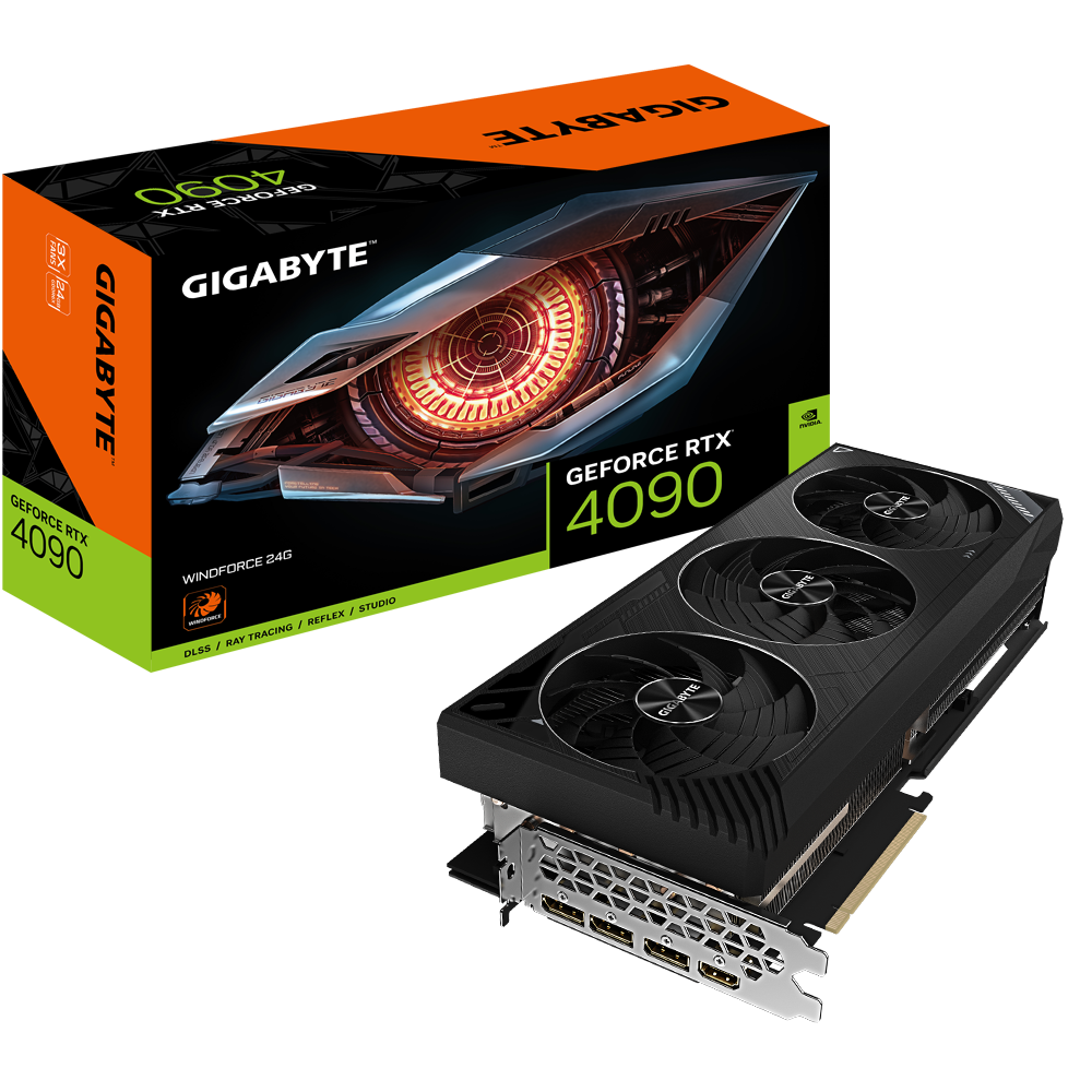 Card màn hình GIGABYTE GeForce RTX 4090 WINDFORCE 24G (N4090WF3-24GD)