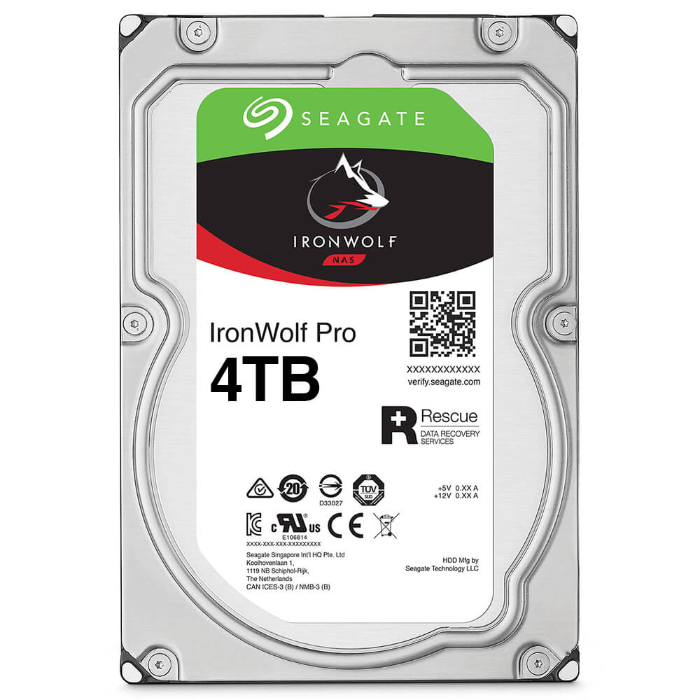 Ổ cứng HDD SEAGATE IronWolf Pro 4TB 3.5 inch, 7200RPM, SATA 6GB/s, 256MB Cache (ST4000NE001)