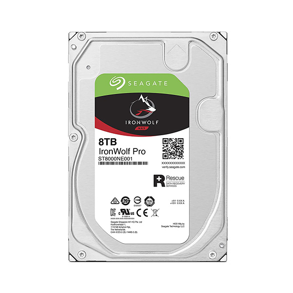 Ổ cứng HDD SEAGATE IronWolf Pro 8TB 3.5 inch, 7200RPM, SATA 6GB/s, 256MB Cache (ST8000NE001)