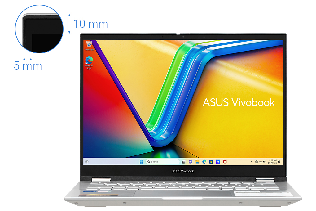 Laptop Asus Vivobook S 14 Flip TP3402VA (LZ025W) (i3-1315U, Ram 8GB, SSD 256GB, màn hình 14inch FHD+ cảm ứng, Win 11 bản quyền, bảo hành 24 tháng, hàng chính hãng)