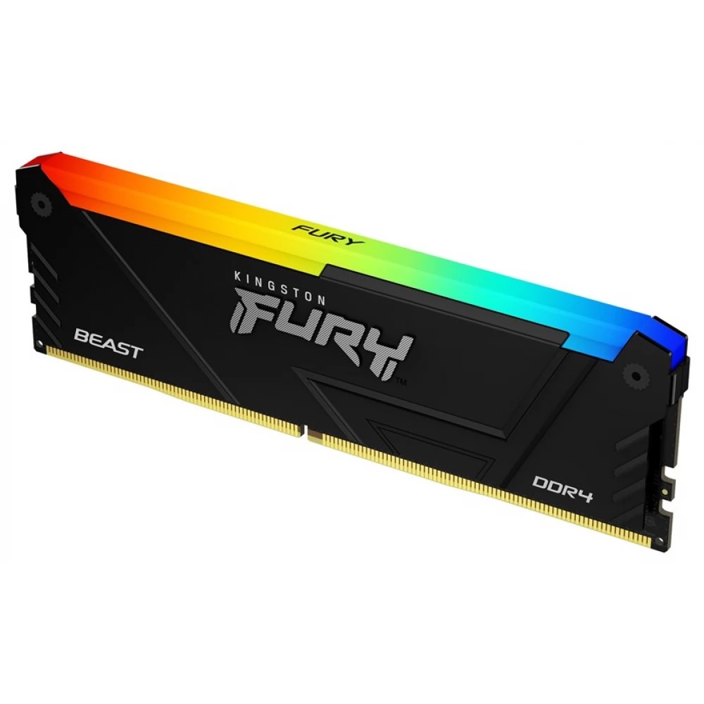 RAM DESKTOP DDR4 KINGSTON 16GB (1X16GB) 3200MHZ FURY BEAST RGB BLACK (KF432C16BB2A/16)