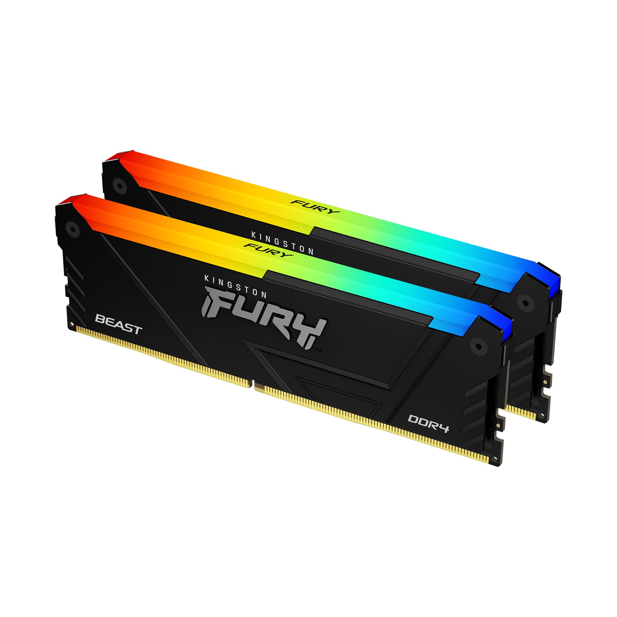 RAM DESKTOP DDR4 KINGSTON 32GB (2X16GB) 3200MHZ FURY BEAST RGB BLACK (KF432C16BB2AK2/32)
