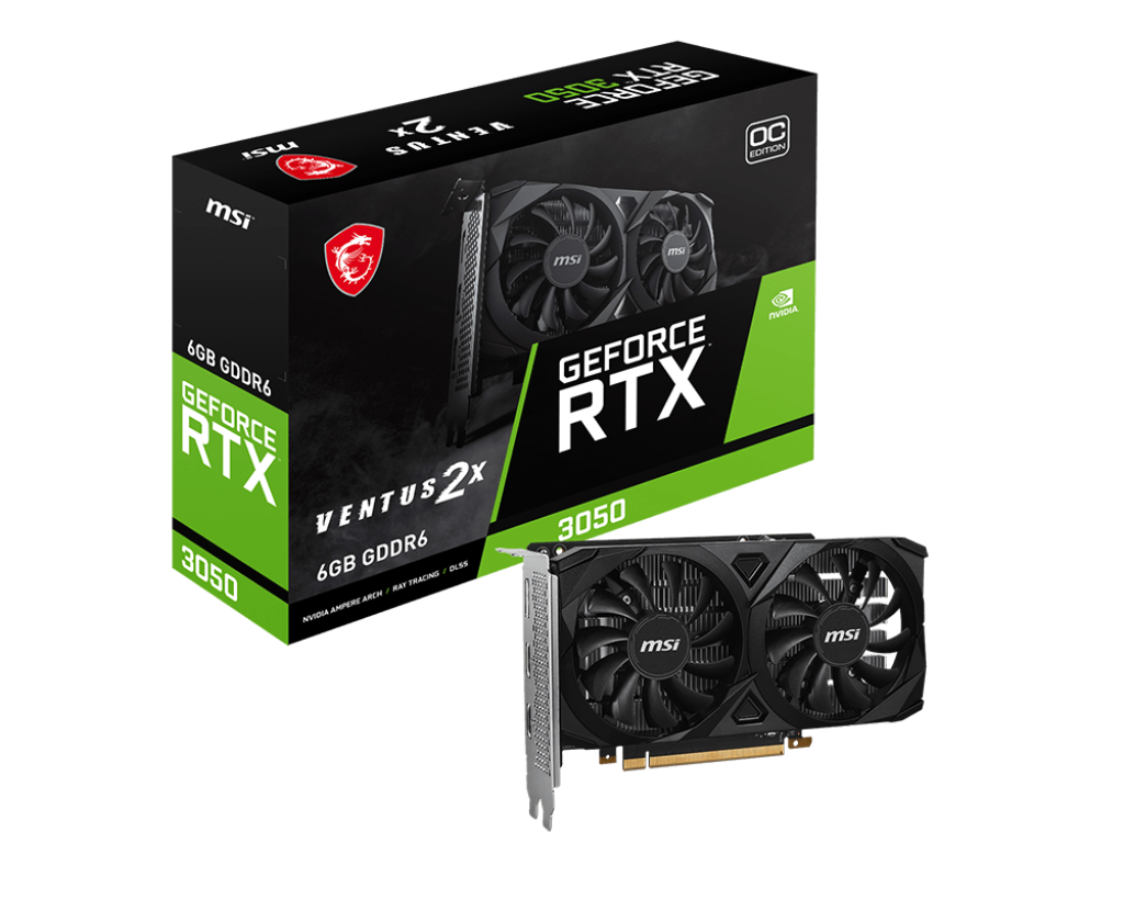 CARD MÀN HÌNH VGA MSI GEFORCE RTX 3050 VENTUS 2X 6G OC GDDR6