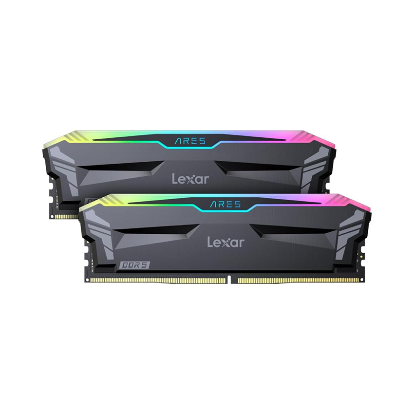 RAM DESKTOP DDR5 LEXAR 32GB (2X16GB) 6400MHZ ARES RGB BLACK (LD5EU016G-R6400GDLA)