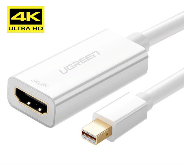 Đầu chuyển Mini Displayport sang HDMI Ugreen 40361 (Hỗ trợ 4Kx2K/30Hz, Dài 18cm)
