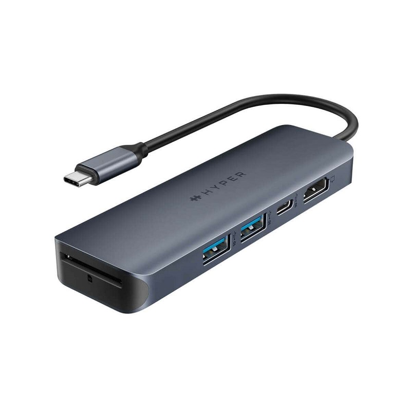 Đầu chuyển USB-C 6IN1 HYPERDRIVE NEXT (HD4002GL) (HDMI 4K, 60Hz, 2xUSB-A, 1xSD, 2xUSB-C)