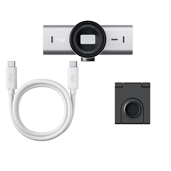 Webcam Logitech MX BRIO 4K màu xám nhạt (960-001561)