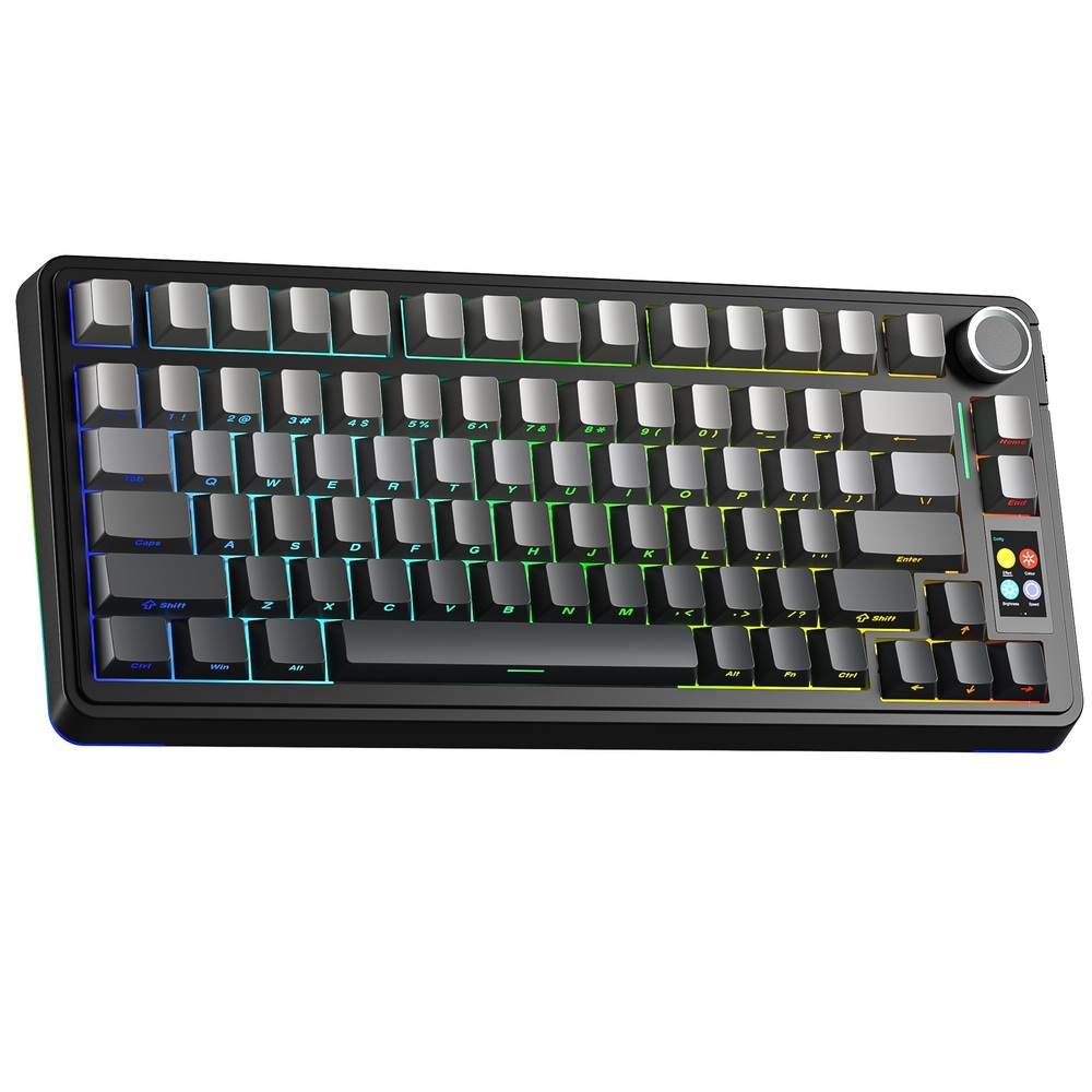 Bàn Phím Cơ Không Dây AULA S75 Pro Đen Gradient - Star Vector Switch (3 mode, Gasket mount, Hotswap, Màn TFT)