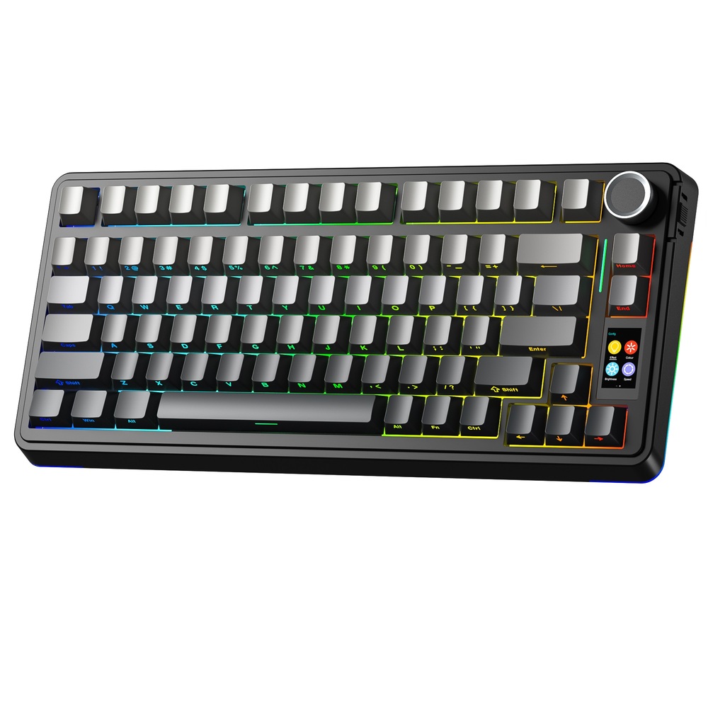 Bàn Phím Cơ Không Dây AULA S75 Pro Đen Gradient - Star Vector Switch (3 mode, Gasket mount, Hotswap, Màn TFT)