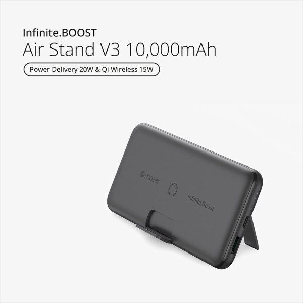 Pin Sạc Không Dây Mazer Infinite Boost Air.Stand V3.0 (10000mAh, M-EGWX12-GY)