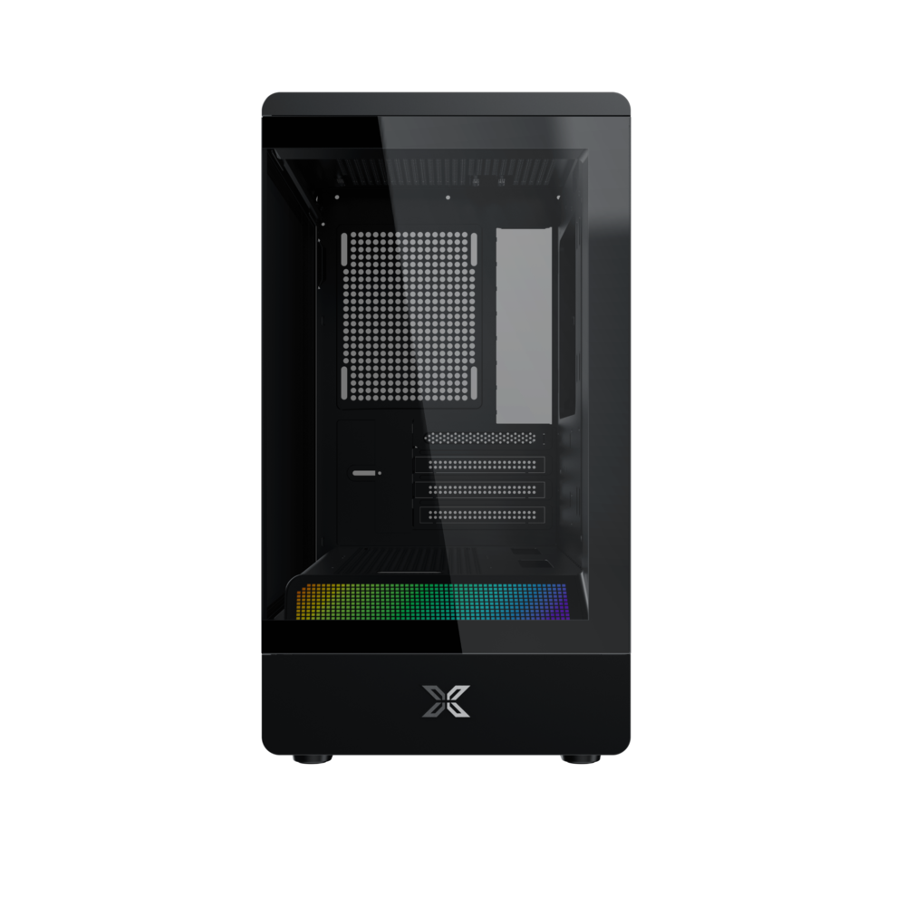 Vỏ Case Xigmatek Pura MS Black - EN48487 (m-ATX, No fan, Max 3 fan, Rad 240, ARGB LIGHTING BAR)