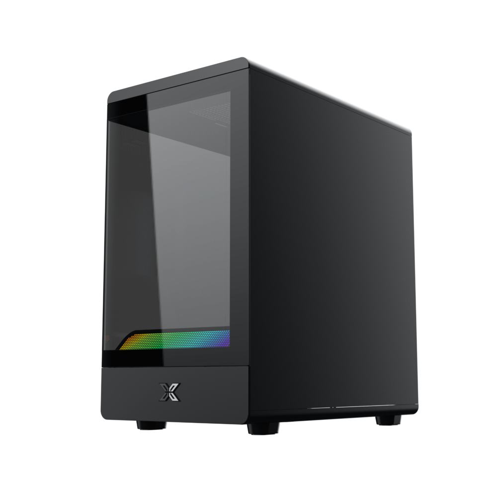 Vỏ Case Xigmatek Pura MS Black - EN48487 (m-ATX, No fan, Max 3 fan, Rad 240, ARGB LIGHTING BAR)