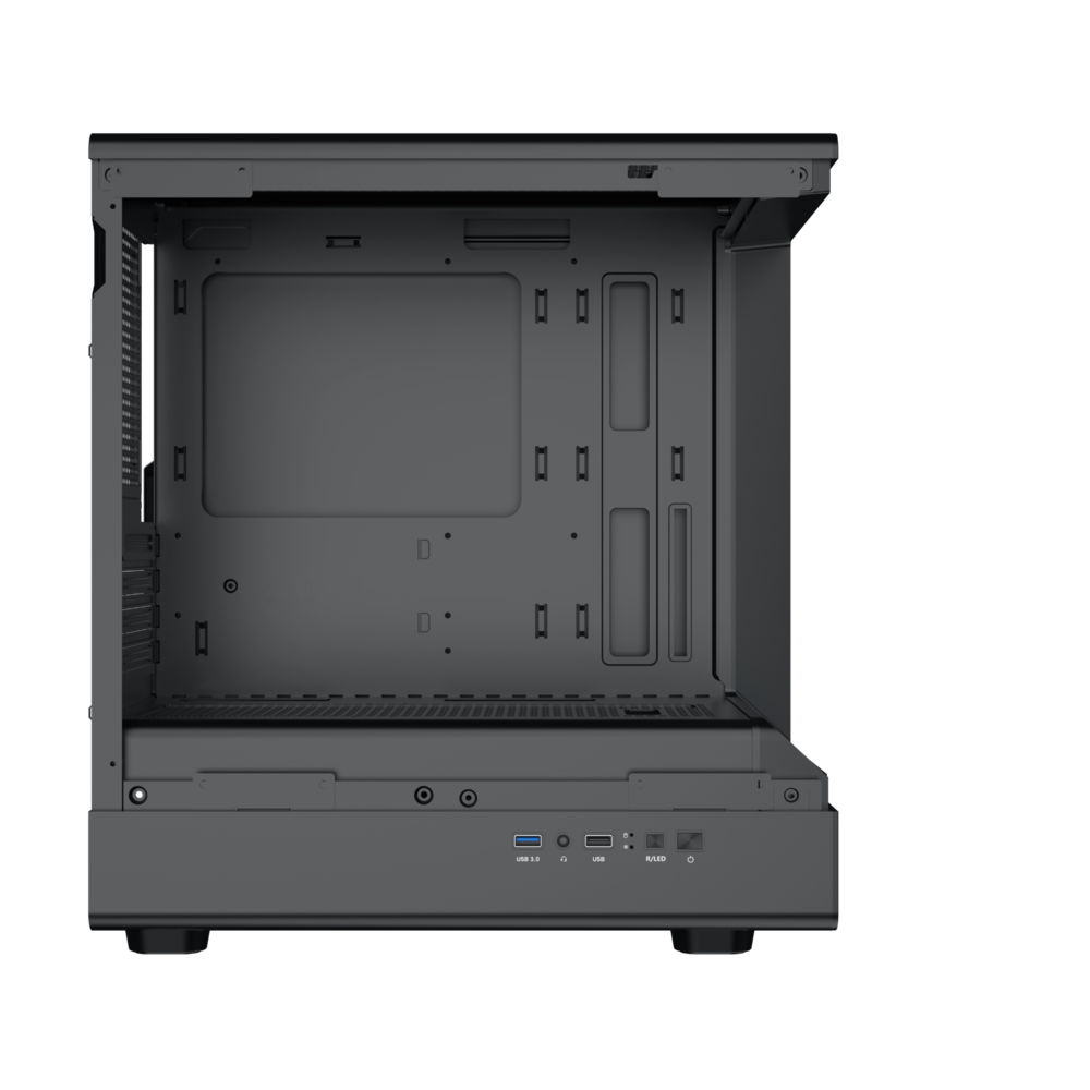 Vỏ Case Xigmatek Pura MS Black - EN48487 (m-ATX, No fan, Max 3 fan, Rad 240, ARGB LIGHTING BAR)