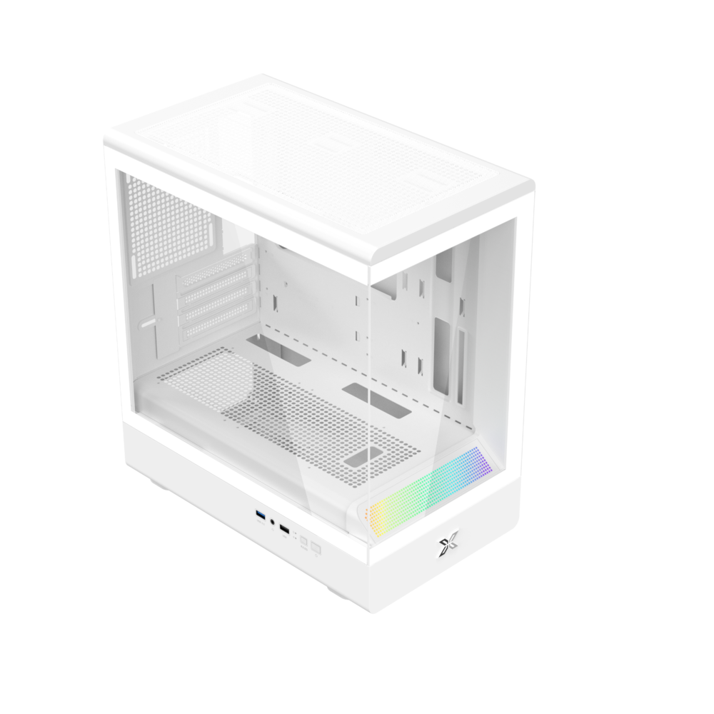 Vỏ Case Xigmatek Pura MS Arctic - EN48494 (m-ATX, No fan, Max 3 fan, Rad 240, ARGB LIGHTING BAR)