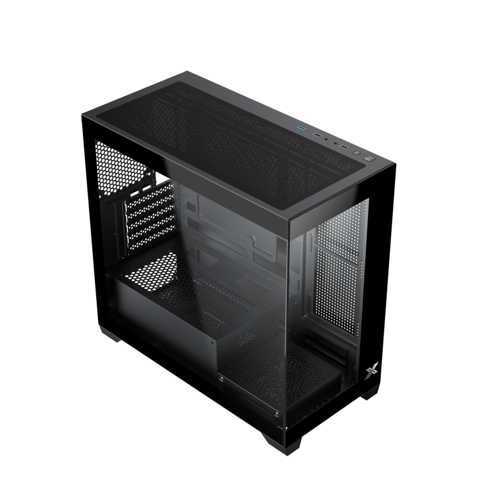 Vỏ case Xigmatek Blast M Black - EN46179 (m-ATX, No fan, Max 9 fan, Rad 360)