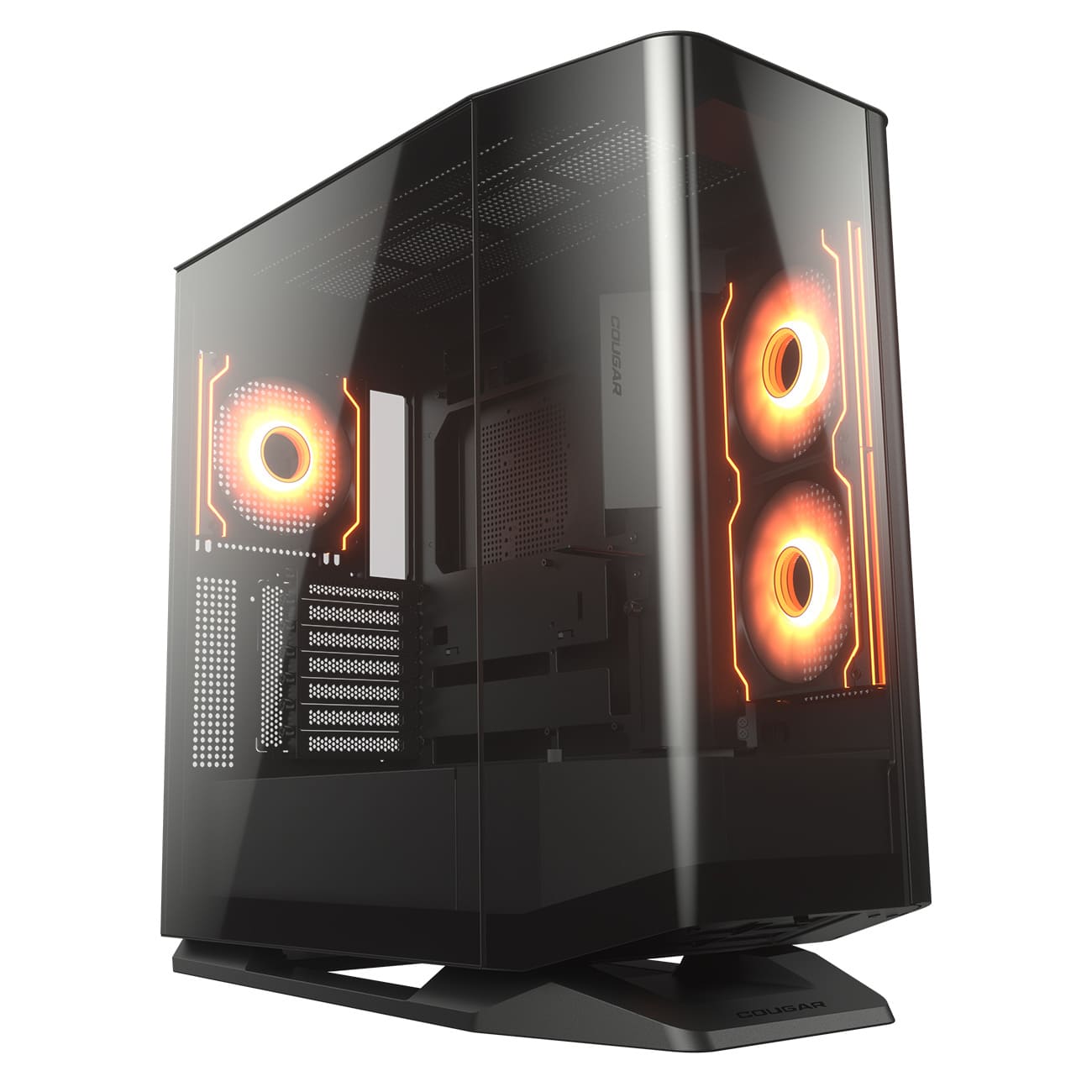 Vỏ case Cougar FV270 RGB Black (Mid Tower, E-ATX, Kính Cong, Sẵn 4 Fan ARGB, Max 9 fan, Rad 360, USB-C)