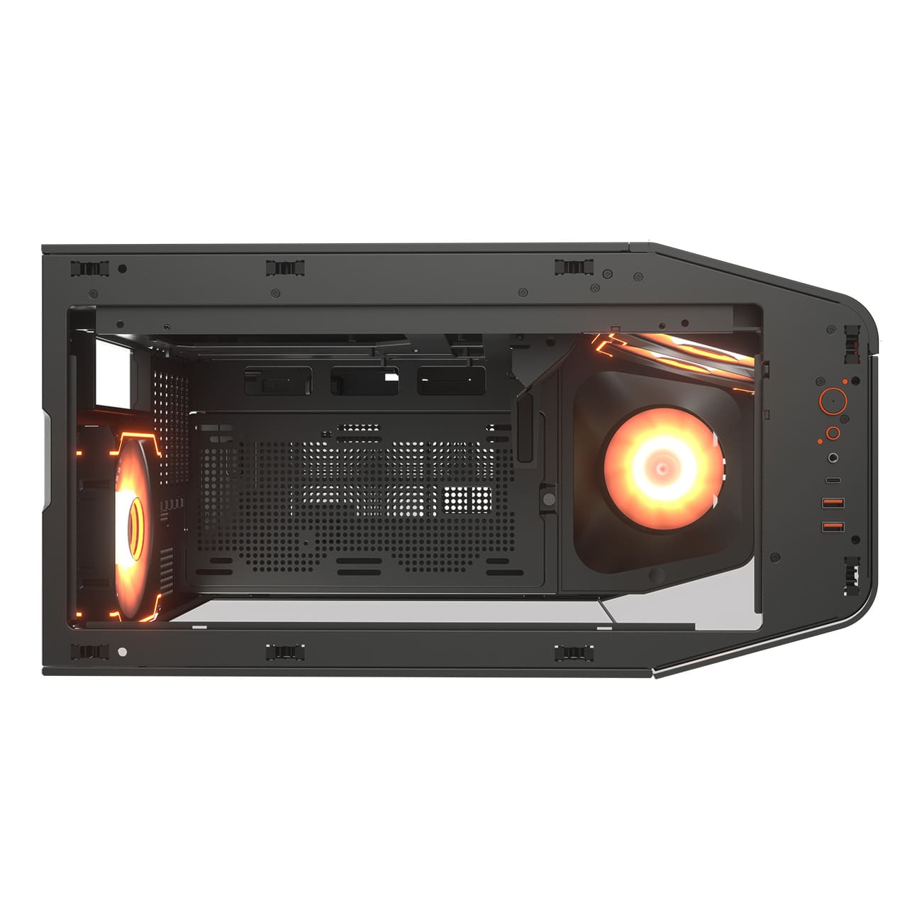 Vỏ case Cougar FV270 RGB Black (Mid Tower, E-ATX, Kính Cong, Sẵn 4 Fan ARGB, Max 9 fan, Rad 360, USB-C)
